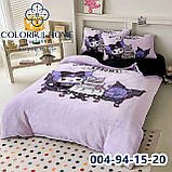 Велюрова постільна білизна полуторний комплект із ведмедиками, фото 4