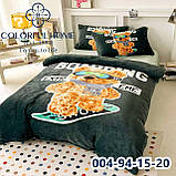 Велюрова постільна білизна полуторний комплект із ведмедиками, фото 8