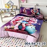 Велюрова постільна білизна полуторний комплект із ведмедиками, фото 10