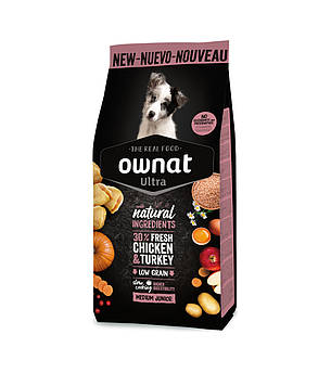 Сухий корм для цуценят середніх порід OWNAT ULTRA MEDIUM JUNIOR (DOG) 12 кг