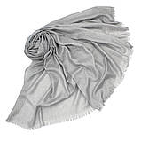 Шарф жіночий із віскози сірого кольору із срібними нитями люрекс, фото 2