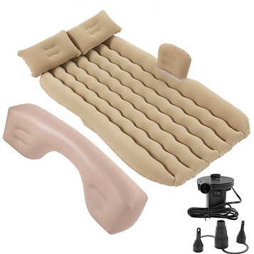 Надувний автомобільний матрац для заднього сидіння + подушки KT7001912, бежевий PeremogaUA