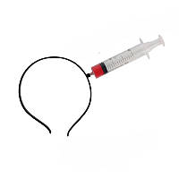 Обруч на Хелловін Шприц one size різнобарвний