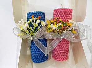 Натуральні свічки із вощини, бджолиного воску.