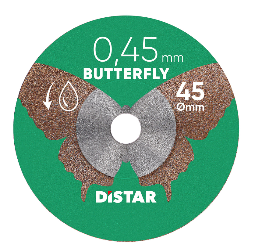 Диск алмазний відрізний DISTAR Butterfly 45мм, товщина 0,45мм (без тримача), фото 1