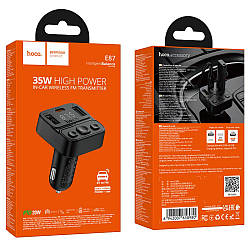 FM-трансмітер Hoco E87 USB-C PD20W+USB 15W Total 35W Колір Чорний