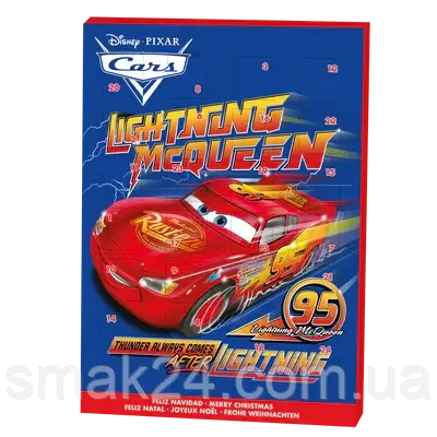 Адвент-календар шоколадний Disney Lightning Mcqueen 50 г