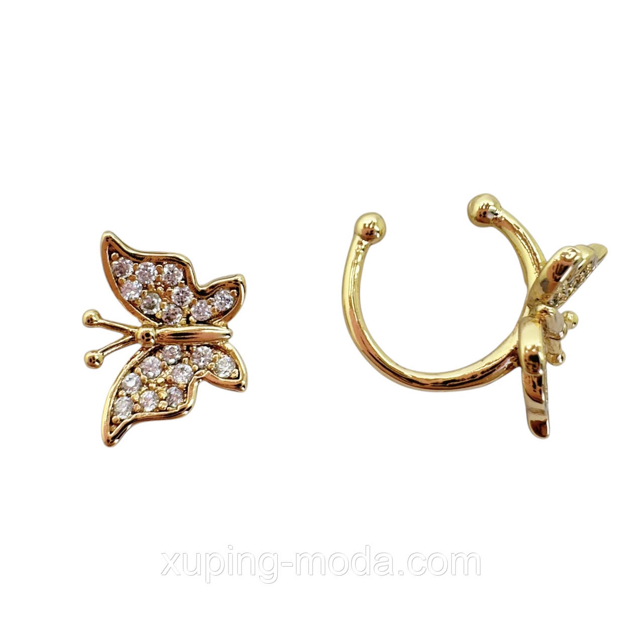 Сережки xp. 12 мм. 18к, фото 1