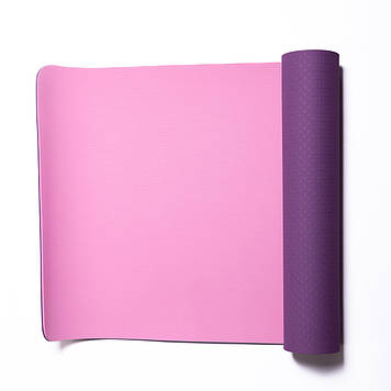 Килимок для йоги нековзкий 173×58 см Фіолетовий HP-42-10V