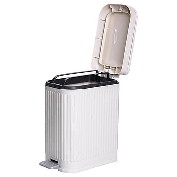 Відро для сміття з педаллю 5л відро для сміття з кришкою і педаллю Білий HP-45-12BE