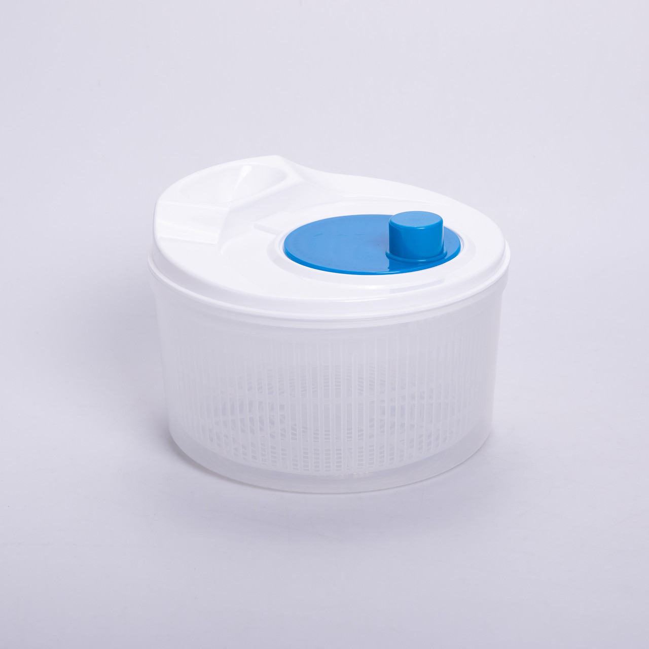 Сушарка для зелені та листя салату 22×21×16 (см) ручна мийка сушарка для зелені, овочів та ягід Синій HP-45-17BL, фото 1