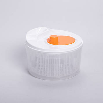 Сушарка для зелені та листя салату 22×21×16 (см) ручна мийка сушарка для зелені, овочів та ягід Помаранчевий HP-45-17O