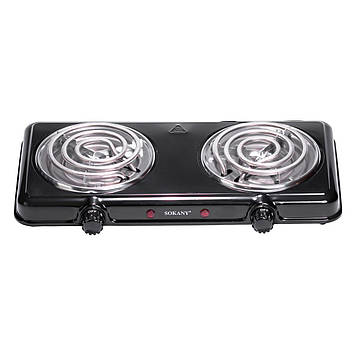 Електроплита двоконфоркова настільна плита 2000 Вт Sokany SK-5110