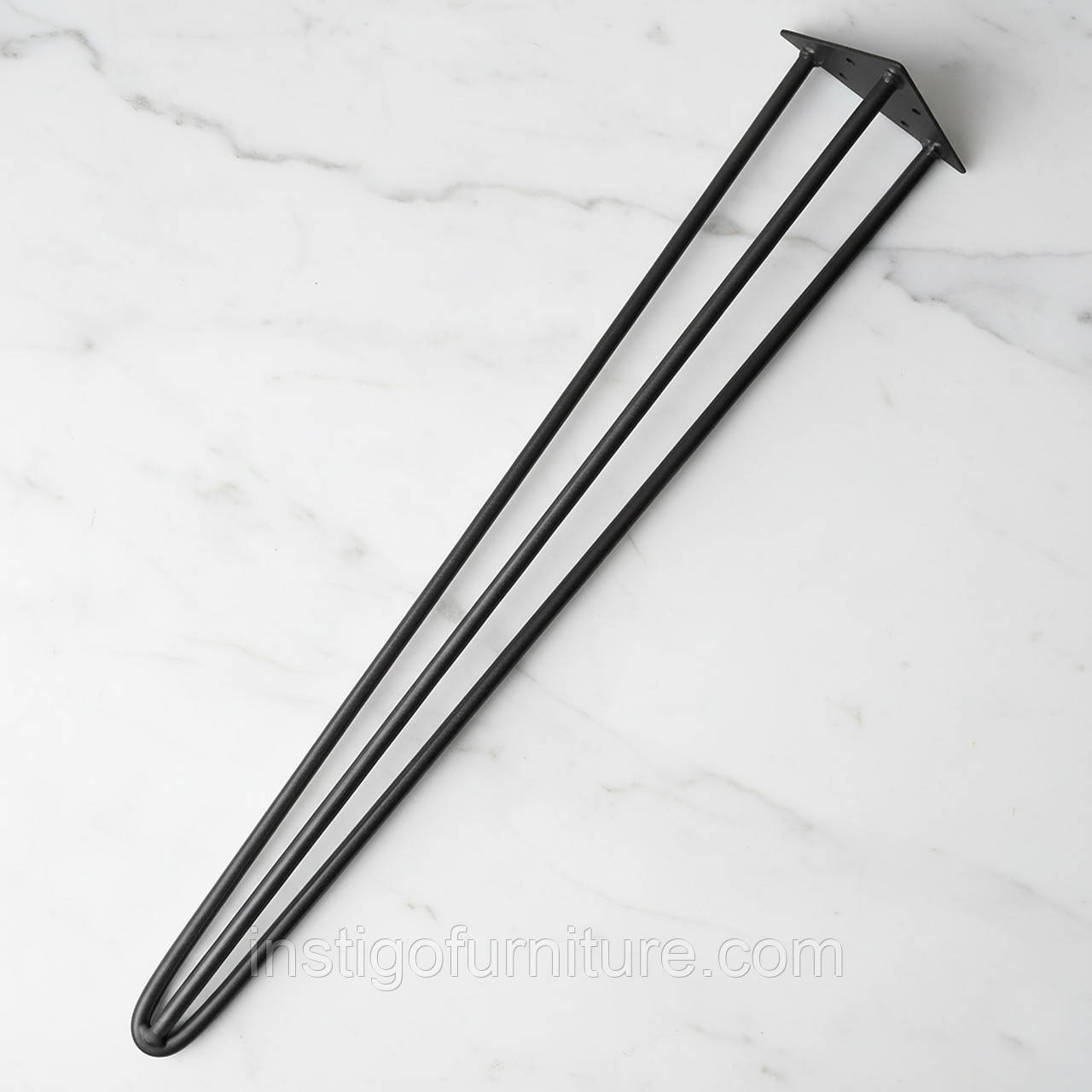 Ніжка шпилька для столу з металу 730 мм 1 шт Чорний, фото 1