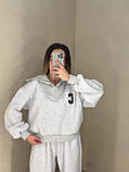 Жіночий спортивний теплий костюм оверсайз, фото 3