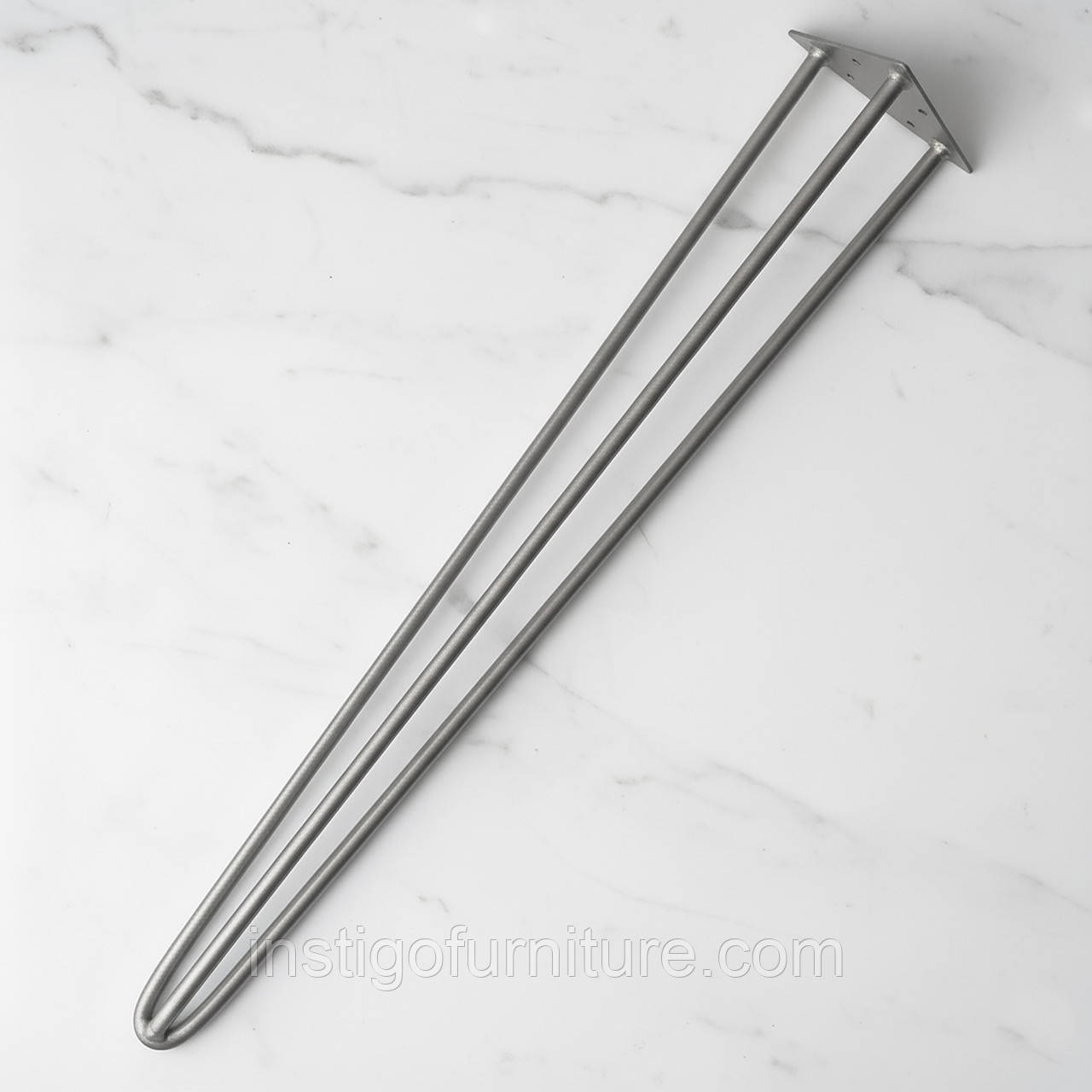 Ніжка шпилька для столу з металу 730 мм 1 шт Сатин, фото 1