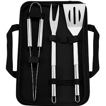 Набір аксесуарів для барбекю, мангала, гриля 3 предмети 40х10х5 см мангальне приладдя HP-20-71