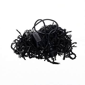 Вулична гірлянда Бахрома 25 м 405 LED чорний провід Синій 25MBBL