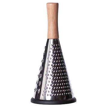 Conical three-sided stainless steel hand grater with wooden handle 11×24 (cm) HP-8-3