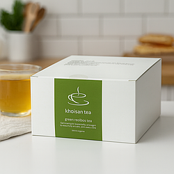 Натуральний трав’яний чай для релаксу та імунітету Ройбуш зелений у конвертах, 60 штх 2 г