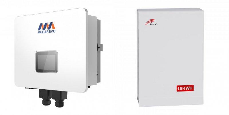 Гібридний сонячний інвертор MEGAREVO R6KL1D-G2/BAT-15KWH-51.2V-140A