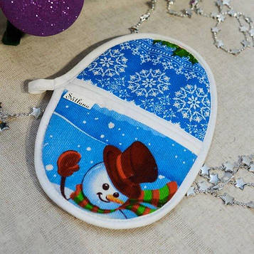 Прихватка для кухні - 100% бавовна рогожка/розмір 25*17/малюнок - Новорічний/ПП"Світлана-К" Код/Артикул 103581