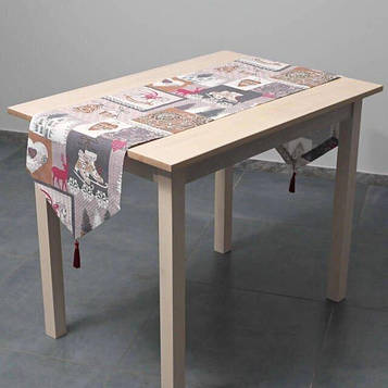 Доріжка (раннер) для обіднього або кухонного столу/ бавовна 100% , рогожка/ 40см*170см / Код/Артикул