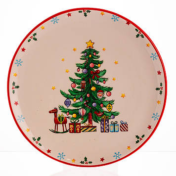 Новорічна тарілка з порцеляни Ø21.5 (см) CR-1-2