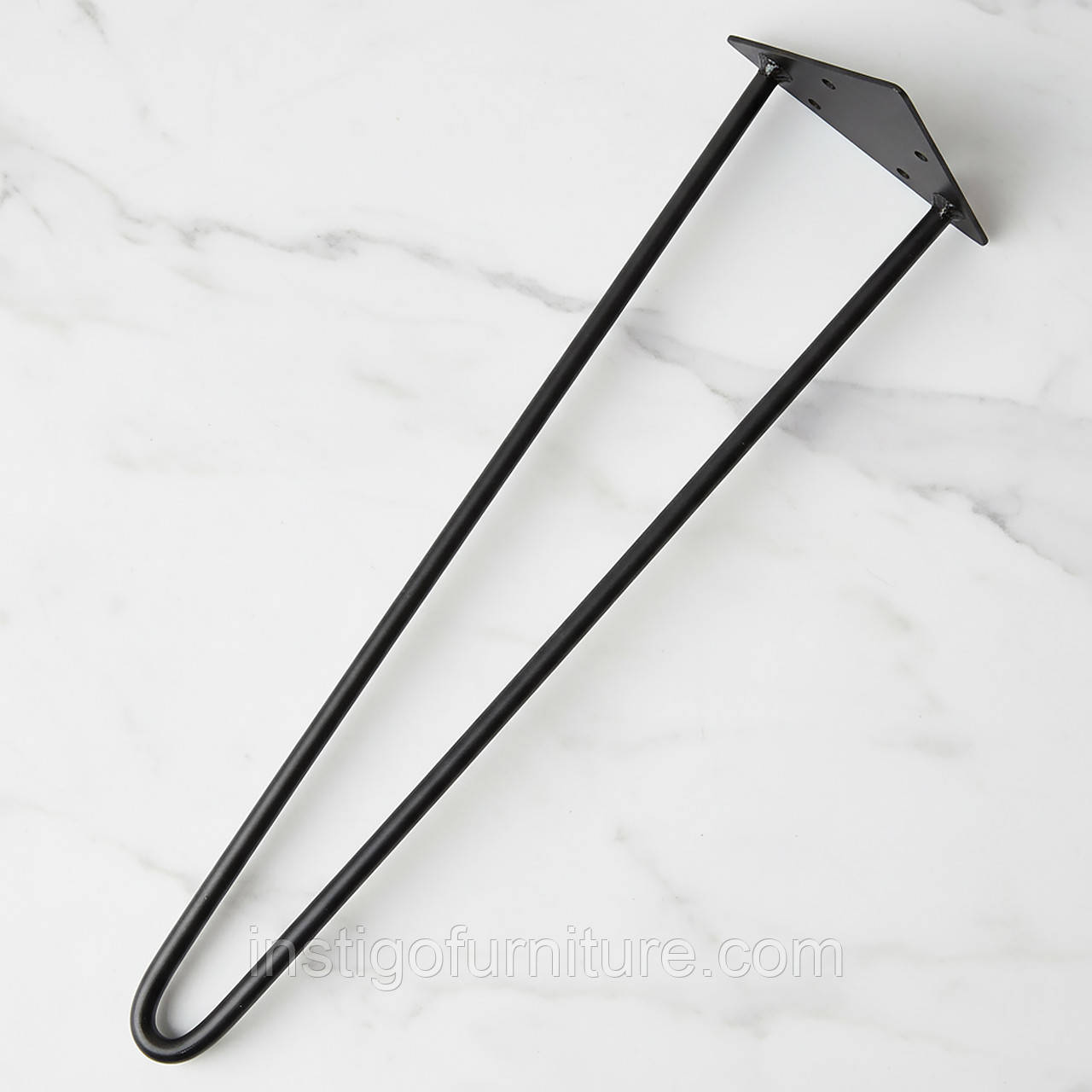 Ніжка шпилька для журнального столу з металу 450 мм 1 шт Чорний подвійна, фото 1