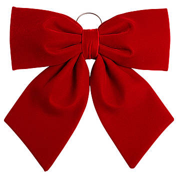 Оксамитовий бант для декору на ялинку 45×50 (см) Бордовий CR-2-2