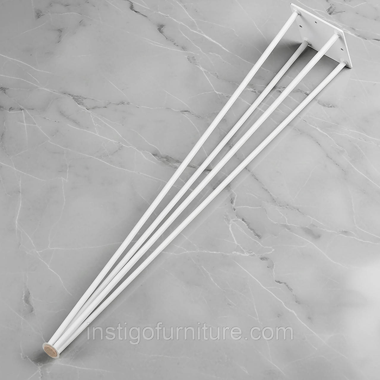 Ніжка шпилька для столу з металу 730 мм 1 шт Білий, фото 1