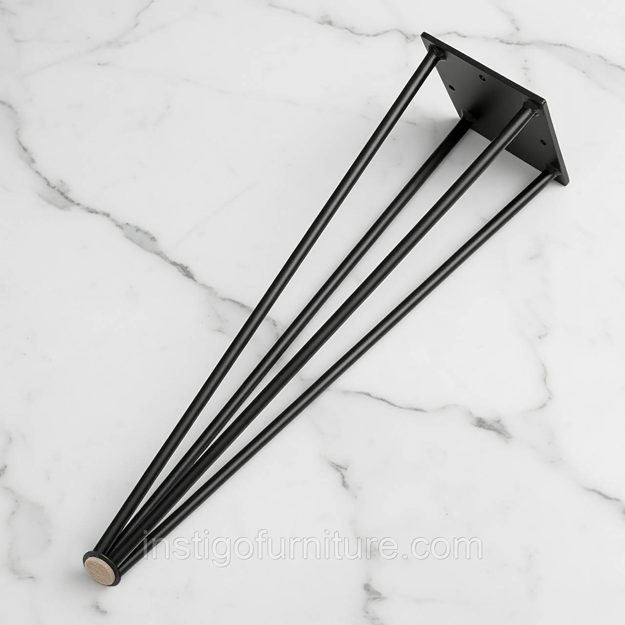 Ніжка шпилька для журнального столу з металу 450 мм 1 шт Чорний, фото 1