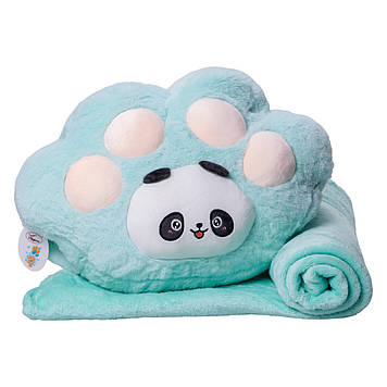 М'яка іграшка-подушка з пледом усередині Панда 120×160 (см) М'ятний Colorful Home 5616-66M