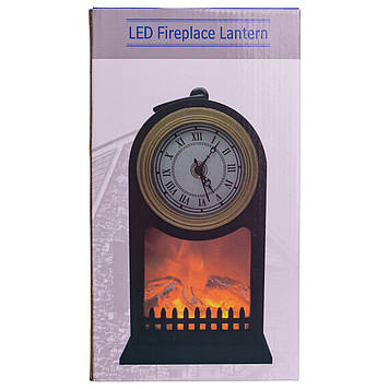 Декоративний камін-годинник LED-підсвічування USB 25×14×40 (см) CR-3-6