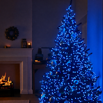 Гірлянда Нитка вулична 30 м 300 LED білий провід Синій CF300L30MWBL