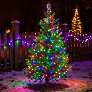 Гірлянда Нитка вулична 30 м 300 LED білий провід Мультиколір CF300L30MWML