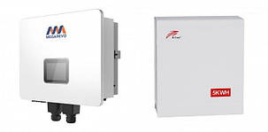 Гібридний сонячний інвертор MEGAREVO R8KL1D-G2/BAT-5KWH-51.2V, фото 1
