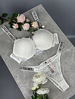 Комплект Victoria's Secret кружева білий kk033