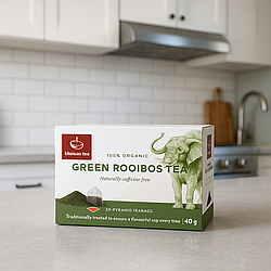 Натуральний трав’яний чай для релаксу та імунітету Зелений ройбуш 20 пакетиків х 2 г