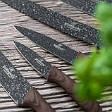 Набір ножів з підставкою Bohmann BH 6165 brown - MegaLavka, фото 3