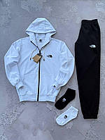 Костюм THE NORTH FACE кофта-штани 2 пари шкарпеток у подарунок чорно-білий