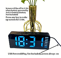 Годинник Deepfox GH-9001 LED цифровий електронний настільний Будильник Дата Температура Підсвітка 16х6,7см зелений, фото 10