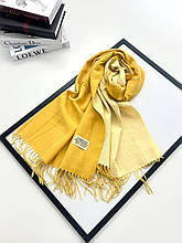 Кашеміровий шарф EST. 2023 двусторонній 180*70 см жовтий