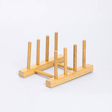 Підставка для тарілок і кришок дерев'яна на кухню 16×12.5×10 (см) HB-40-11