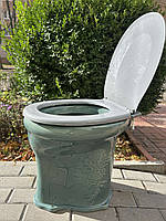 Унитаз Дачный Серый с крышкой