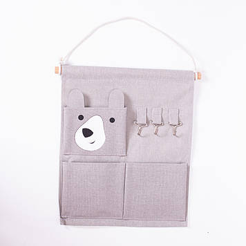 Підвісний органайзер на 3 відділення 28×33 (см) Сірий HP-41-12G