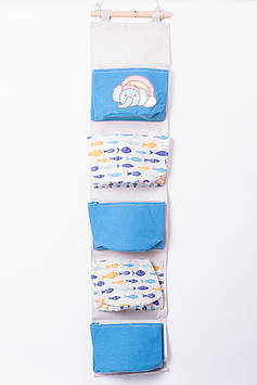 Підвісний органайзер на 5 відділень 20×58 (см) Синій HP-41-13BL