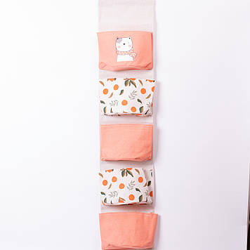 Підвісний органайзер на 5 відділень 20×58 (см) Рожевий HP-41-13P