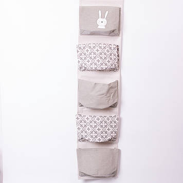 Підвісний органайзер на 5 відділень 20×58 (см)  Сірий HP-41-13G