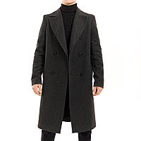 Пальто осіннє колір темно-сірий